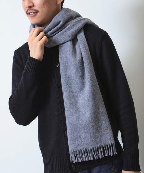 BEAMS（ビームス）の「ソリッド マフラー（マフラー・メンズ・ブラック/グレー/ベージュ・ONE SIZE）」の6枚目の写真