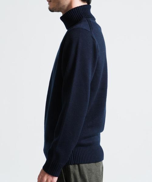 green label relaxing(グリーンレーベルリラクシング)の「MERCE/W タートルネックニット 7G(ニット/セーター・メンズ・ホワイト/グレー/ネイビー・SMALL/X-LARGE/LARGE/MEDIUM)」の5枚目の写真