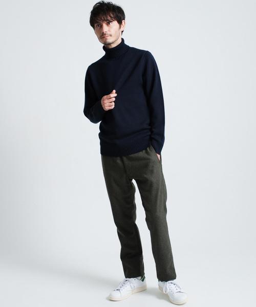 green label relaxing(グリーンレーベルリラクシング)の「MERCE/W タートルネックニット 7G(ニット/セーター・メンズ・ホワイト/グレー/ネイビー・SMALL/X-LARGE/LARGE/MEDIUM)」の10枚目の写真