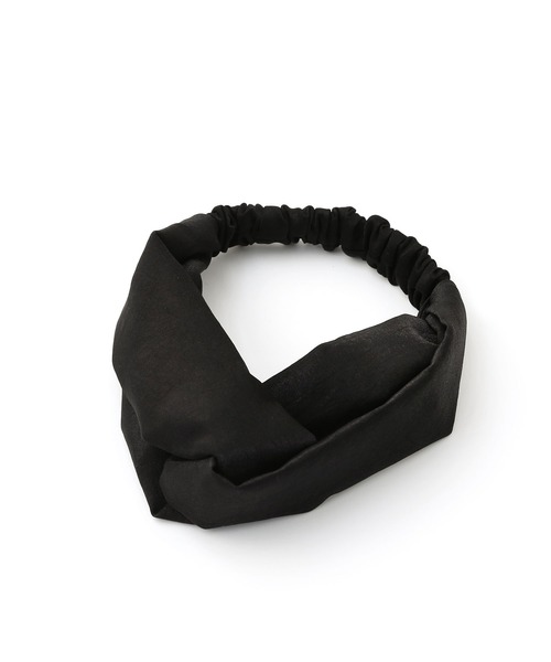 colleca la（コレカラ）の「シャイニークロスターバン（ヘアバンド・レディース・ブラック/ピンク系・FREE）」の6枚目の写真