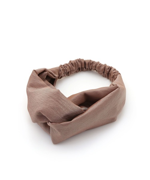 colleca la（コレカラ）の「シャイニークロスターバン（ヘアバンド・レディース・ブラック/ピンク系・FREE）」の7枚目の写真