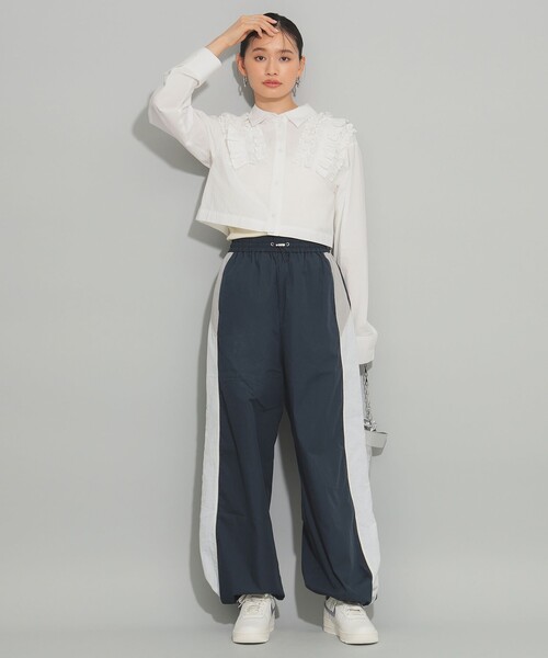 レイビームス パイピング トラック パンツ NAVY サイズ0 Ray BEAMS（レイ ビームス）【7/17再値下げ】パイピング