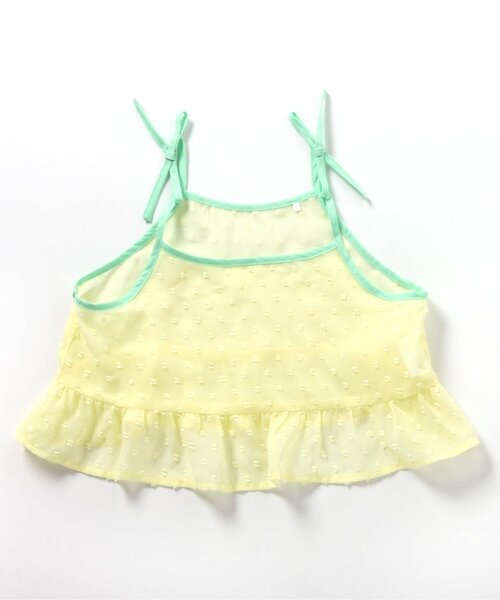 BREEZE（ブリーズ）の「【20周年】カラーチュールビスチェ（キャミソール・キッズ・オフホワイト/ライム・140/130/120/110/100/90/80）」の10枚目の写真