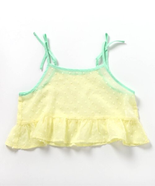 BREEZE（ブリーズ）の「【20周年】カラーチュールビスチェ（キャミソール・キッズ・オフホワイト/ライム・140/130/120/110/100/90/80）」の8枚目の写真