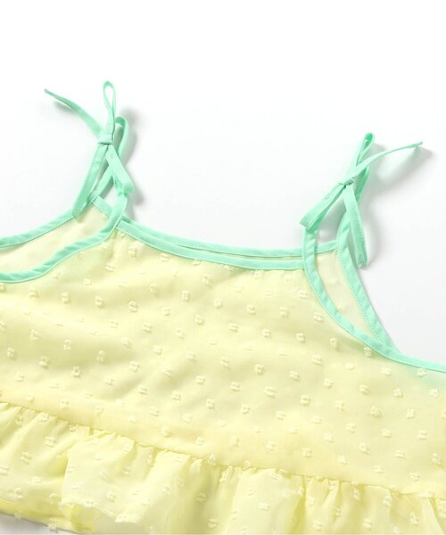 BREEZE（ブリーズ）の「【20周年】カラーチュールビスチェ（キャミソール・キッズ・オフホワイト/ライム・140/130/120/110/100/90/80）」の7枚目の写真