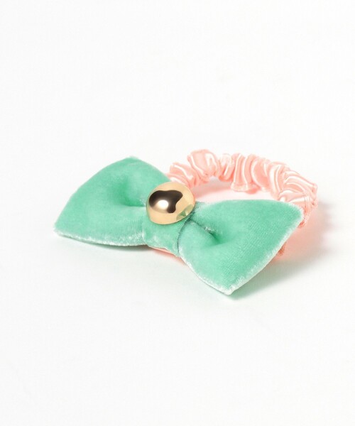 Ray BEAMS(レイビームス)の「LOTUS PINK / ベルベット リボン ヘアゴム(ヘアゴム・レディース・ブラック/ミント・ONE SIZE)」の6枚目の写真