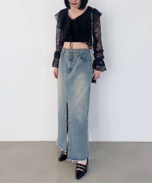 らずみゃ セール】レースフリルブラウス 140689（シャツ/ブラウス）｜Heather