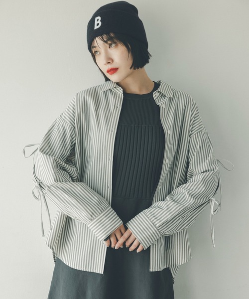 N.（N. Natural Beauty Basic）（エヌエヌナチュラルビューティーベーシック）の「◆ロゴニットキャップ（ニットキャップ/ビーニー・レディース・ダークグレー/ネイビー・ﾌﾘ-）」の3枚目の写真