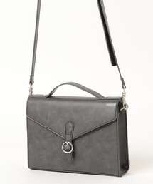 RAGEBLUE | SYNTHETIC LEATHER MULTI WAY FLAP SHOULDER BAG / シンセティックレザー/2WAYフラップミニショルダーバッグ(ショルダーバッグ)