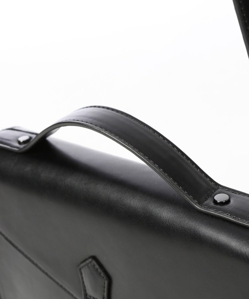 RAGEBLUE（レイジブルー）の「SYNTHETIC LEATHER MULTI WAY FLAP SHOULDER BAG / シンセティックレザー/2WAYフラップミニショルダーバッグ（ショルダーバッグ・メンズ・ブラック/ブラック系その他/ブラック系その他2・FREE）」の10枚目の写真