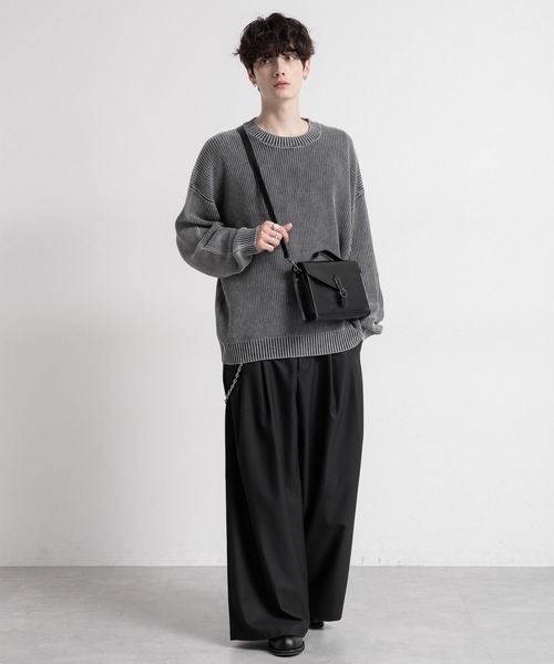 シンセティックレザー/2WAYフラップミニショルダーバッグ