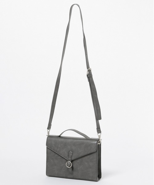 セール】SYNTHETIC LEATHER MULTI WAY FLAP SHOULDER BAG