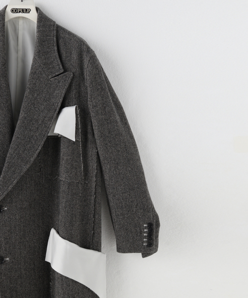 sulvam（サルバム）の「【SULVAM / サルバム】ヘリンボーンタチキリコート（その他アウター・メンズ・ブラック・MEDIUM）」の6枚目の写真