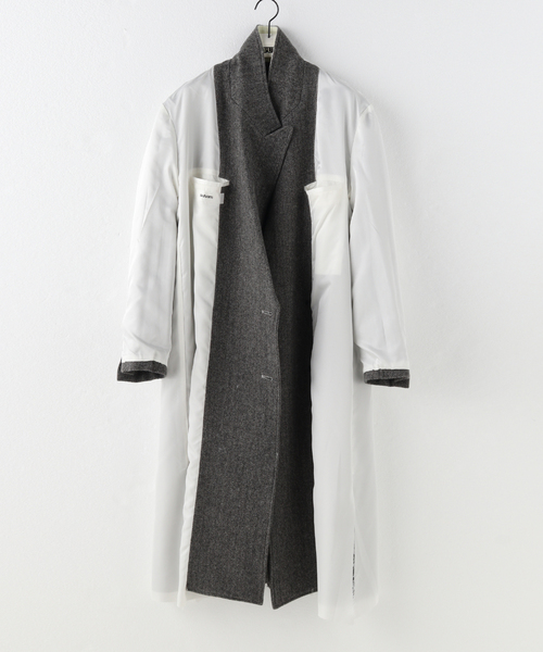 sulvam（サルバム）の「【SULVAM / サルバム】ヘリンボーンタチキリコート（その他アウター・メンズ・ブラック・MEDIUM）」の14枚目の写真