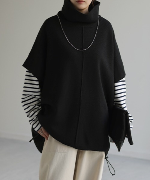 タートルネックニットベスト（ベスト）｜HUG.U（ハグユー）の