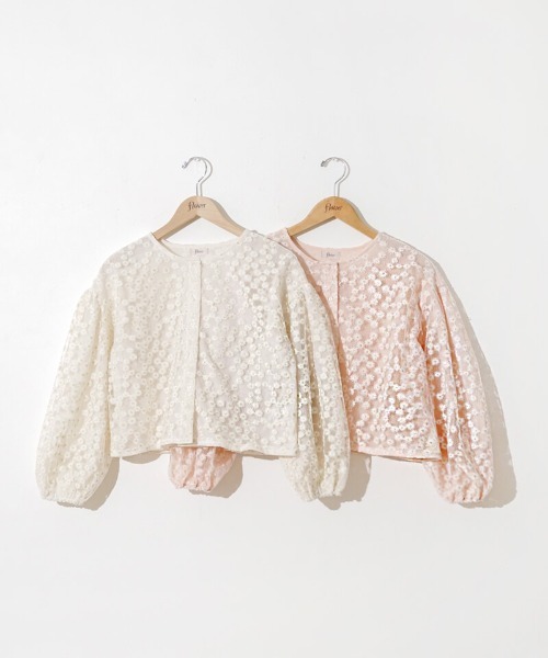 flower（フラワー）の「クリアネスブルームトップ（シャツ/ブラウス・レディース・アイボリー/ピンク・FREE）」の20枚目の写真