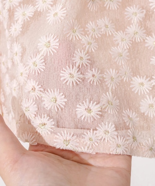 flower（フラワー）の「クリアネスブルームトップ（シャツ/ブラウス・レディース・アイボリー/ピンク・FREE）」の3枚目の写真