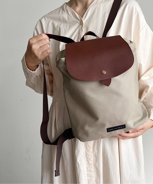 favori（ファヴォリ）の「EM: FAVORI(ファボリ) サンファンリュック（バックパック/リュック・レディース・ブラック/ベージュ/ネイビー/ライトグリーン・FREE）」の3枚目の写真