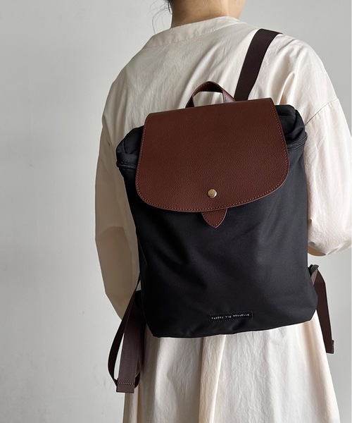 favori（ファヴォリ）の「EM: FAVORI(ファボリ) サンファンリュック（バックパック/リュック・レディース・ブラック/ベージュ/ネイビー/ライトグリーン・FREE）」の2枚目の写真