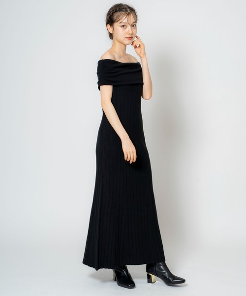 NOELA(ノエラ)の「バーサカラーニットワンピース(ワンピース・レディース・グレー/ピンク/ブラック・フリー)」の5枚目の写真