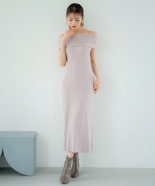 NOELA(ノエラ)の「バーサカラーニットワンピース(ワンピース・レディース・グレー/ピンク/ブラック・フリー)」の14枚目の写真