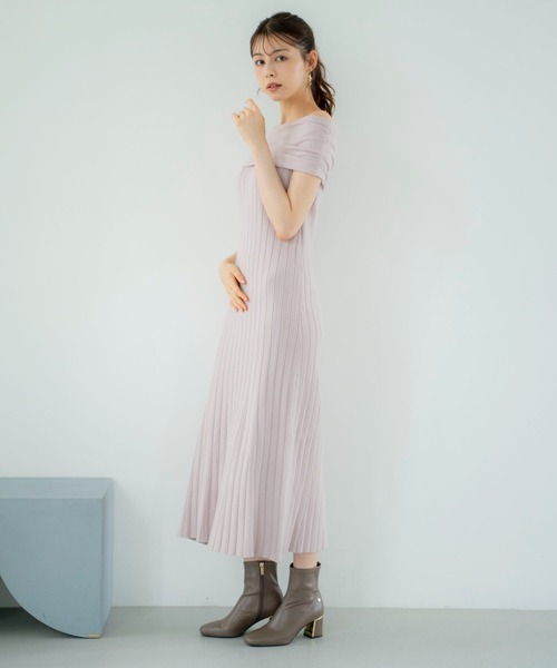 NOELA(ノエラ)の「バーサカラーニットワンピース(ワンピース・レディース・グレー/ピンク/ブラック・フリー)」の15枚目の写真