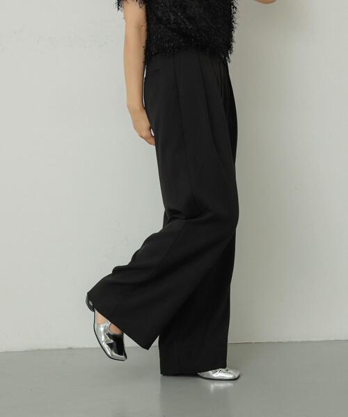 SENSE OF PLACE by URBAN RESEARCH（センスオブプレイスバイアーバンリサーチ）の「ダブルベルトスラックスワイドパンツ（その他パンツ・レディース・ブラック/ライトベージュ/カーキ・SMALL/MEDIUM）」の10枚目の写真