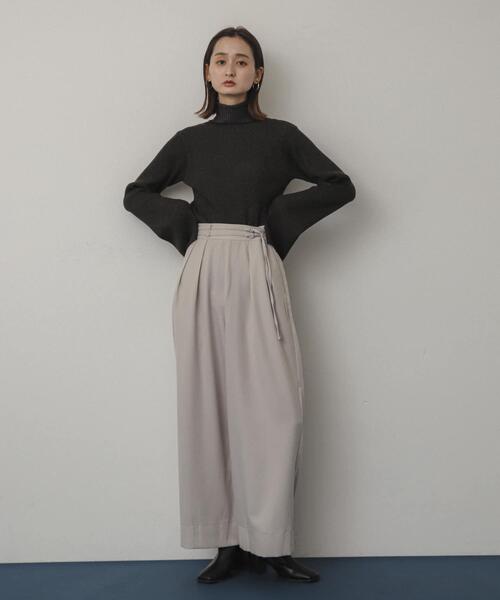 SENSE OF PLACE by URBAN RESEARCH（センスオブプレイスバイアーバンリサーチ）の「ダブルベルトスラックスワイドパンツ（その他パンツ・レディース・ブラック/ライトベージュ/カーキ・SMALL/MEDIUM）」の20枚目の写真