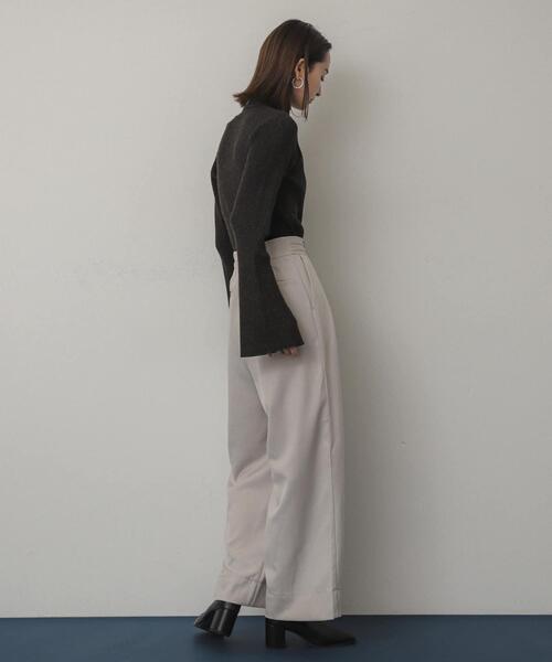 SENSE OF PLACE by URBAN RESEARCH（センスオブプレイスバイアーバンリサーチ）の「ダブルベルトスラックスワイドパンツ（その他パンツ・レディース・ブラック/ライトベージュ/カーキ・SMALL/MEDIUM）」の21枚目の写真