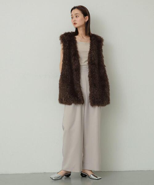 SENSE OF PLACE by URBAN RESEARCH（センスオブプレイスバイアーバンリサーチ）の「ダブルベルトスラックスワイドパンツ（その他パンツ・レディース・ブラック/ライトベージュ/カーキ・SMALL/MEDIUM）」の22枚目の写真