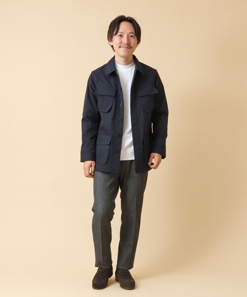 NOLLEY’S（ノーリーズ）の「《透湿/撥水》ストレッチファティーグシャツジャケット 24AW（ミリタリージャケット・メンズ・ネイビー/ブラック/グレイッシュベージュ/ベージュ・M/L）」の13枚目の写真