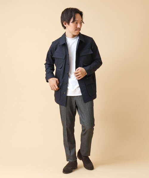 NOLLEY’S（ノーリーズ）の「《透湿/撥水》ストレッチファティーグシャツジャケット 24AW（ミリタリージャケット・メンズ・ネイビー/ブラック/グレイッシュベージュ/ベージュ・M/L）」の14枚目の写真