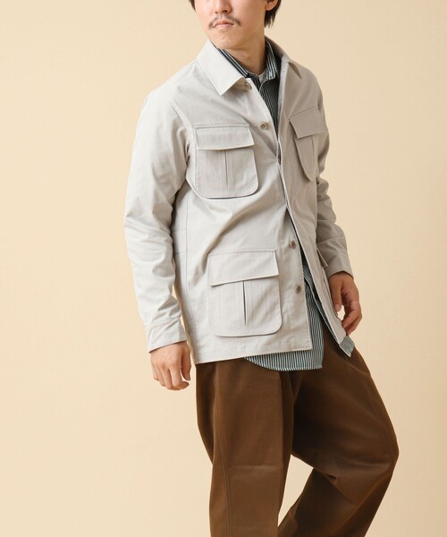NOLLEY’S（ノーリーズ）の「《透湿/撥水》ストレッチファティーグシャツジャケット 24AW（ミリタリージャケット・メンズ・ネイビー/ブラック/グレイッシュベージュ/ベージュ・M/L）」の17枚目の写真