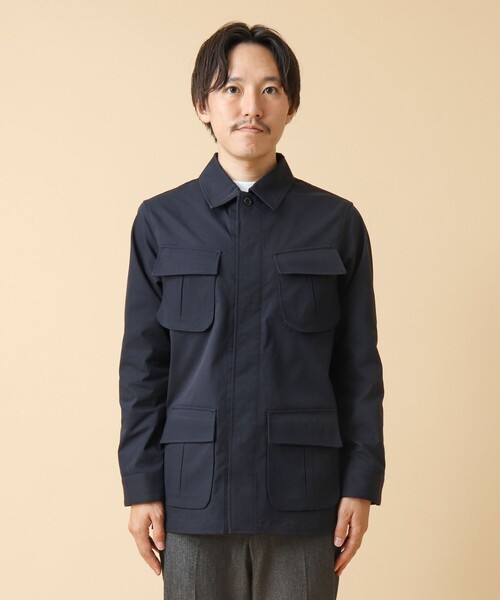 NOLLEY’S（ノーリーズ）の「《透湿/撥水》ストレッチファティーグシャツジャケット 24AW（ミリタリージャケット・メンズ・ネイビー/ブラック/グレイッシュベージュ/ベージュ・M/L）」の20枚目の写真