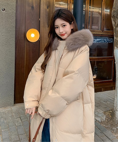 Twinkle;pm（トゥインクルピーエム）の「ファーフード付きロングダウン