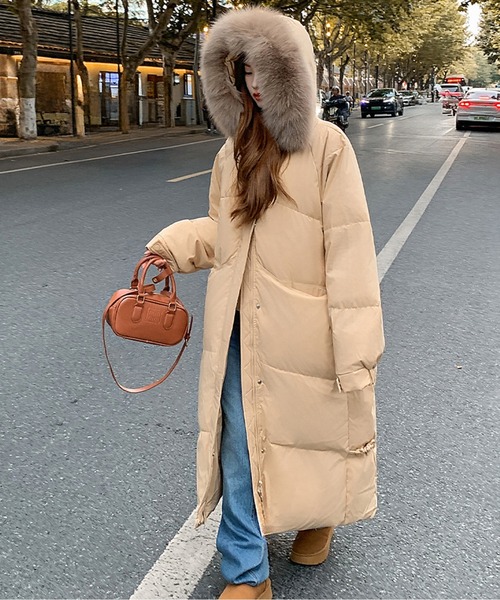 ✨️美品   ファー付きロングダウン ベージュ M imgrc0094075193.jpg