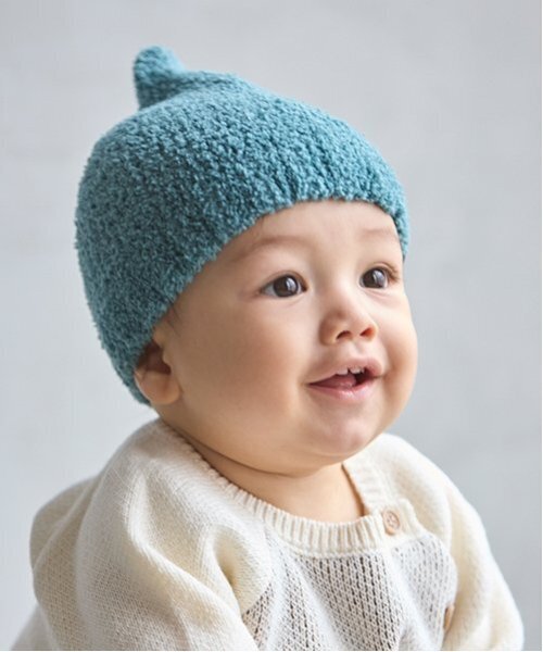 petit main（プティマイン）の「とんがりマシュマロビーニー（その他ベビー用品・キッズ・キャメル/ライトピンク/ネイビー/ライトグリーン/アイボリー・46cm/48cm/50cm）」の3枚目の写真