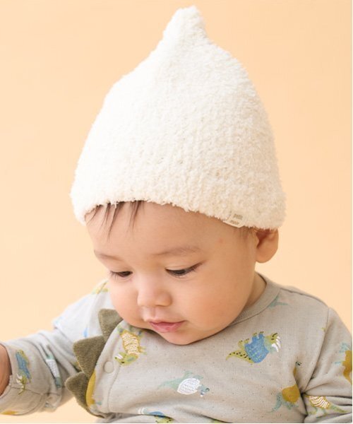 petit main（プティマイン）の「とんがりマシュマロビーニー（その他ベビー用品・キッズ・キャメル/ライトピンク/ネイビー/ライトグリーン/アイボリー・46cm/48cm/50cm）」の17枚目の写真