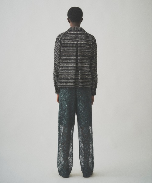 Juha(ユハ)の「RIBBON BORDER SHORT JACKET(ブルゾン・メンズ・ベージュ/ブラック・3/4)」の9枚目の写真