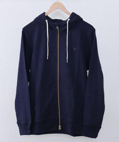 coen（コーエン）の「裏毛ジップパーカー（パーカー・メンズ・グレー/ネイビー/オリーブ/オフホワイト・X-LARGE/SMALL/LARGE/MEDIUM）」の4枚目の写真