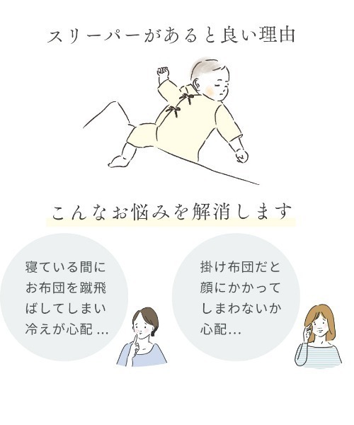 10mois(ディモワ)の「【10mois(ディモワ)】ふくふくガーゼ(6重ガーゼ) コットンウールスリーパー(キッズサイズ) 日本製(ベビーパジャマ/スリーパー・キッズ・ベージュ/ミント・MEDIUM)」の3枚目の写真