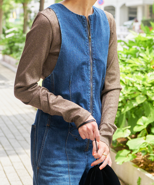 【セール】ラメロングスリーブプルオーバー（Tシャツ/カットソー）｜Spick & Span（スピックアンドスパン）