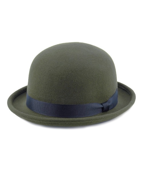 polcadot（ポルカドット）の「FELT BOWLER HAT/フェルトボーラーハット（ハット・メンズ・ブラック/グレイッシュベージュ/カーキ/ベージュ・M/L）」の4枚目の写真