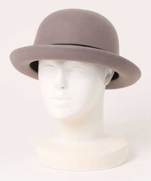 polcadot（ポルカドット）の「FELT BOWLER HAT/フェルトボーラーハット（ハット・メンズ・ブラック/グレイッシュベージュ/カーキ/ベージュ・M/L）」の8枚目の写真