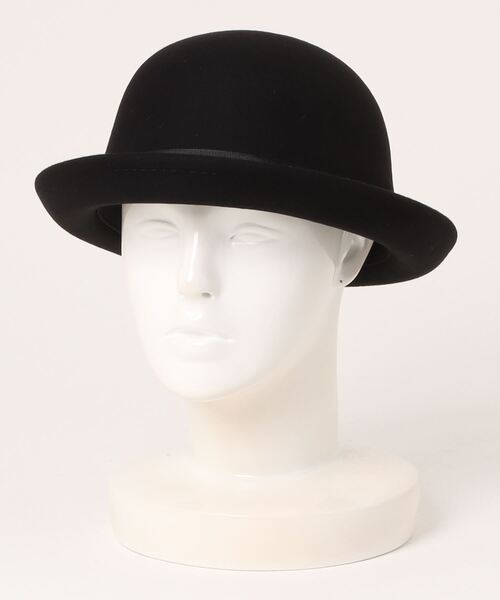 polcadot（ポルカドット）の「FELT BOWLER HAT/フェルトボーラーハット（ハット・メンズ・ブラック/グレイッシュベージュ/カーキ/ベージュ・M/L）」の6枚目の写真