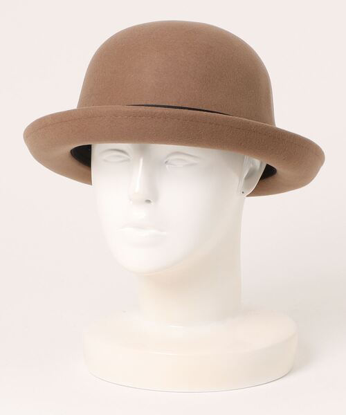 polcadot（ポルカドット）の「FELT BOWLER HAT/フェルトボーラーハット（ハット・メンズ・ブラック/グレイッシュベージュ/カーキ/ベージュ・M/L）」の7枚目の写真