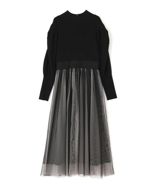 JILL STUART(ジルスチュアート)の「◆ニュアンスチュールニットドッキングワンピース(ワンピース・レディース・ブラック/ブルー・2/4)」の13枚目の写真
