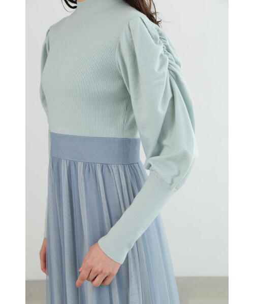 JILL STUART(ジルスチュアート)の「◆ニュアンスチュールニットドッキングワンピース(ワンピース・レディース・ブラック/ブルー・2/4)」の20枚目の写真