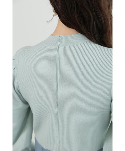 JILL STUART(ジルスチュアート)の「◆ニュアンスチュールニットドッキングワンピース(ワンピース・レディース・ブラック/ブルー・2/4)」の22枚目の写真