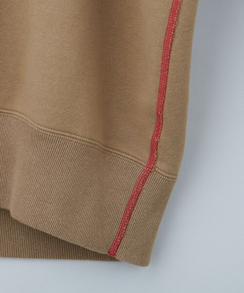 6(ロク)の「<6(ROKU)>コットンウラケ カラーステッチ クルーネック プルオーバー 24AW(スウェット・レディース・ライトブルー/ベージュ・FREE)」の9枚目の写真